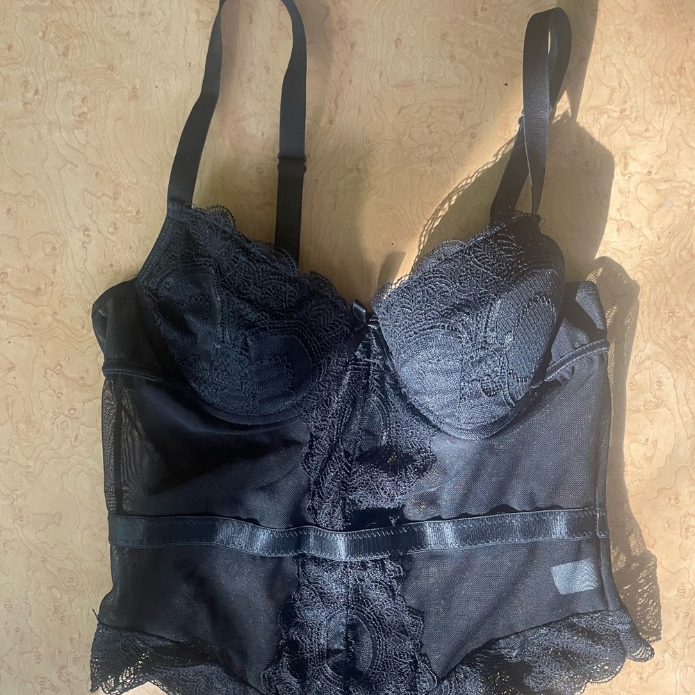 Sheer lace bodysuit